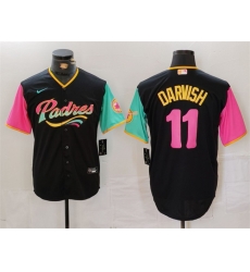 Men San Diego Padres 11 Yu Darvish Black City Connect Cool Base Stitched Baseball Jersey Men San Diego Padres 11 Yu Darvish Black City Connect Cool Base Stitched Baseball Jersey
