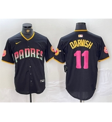 Men San Diego Padres 11 Yu Darvish Black Cool Base Stitched Baseball Jersey Men San Diego Padres 11 Yu Darvish Black Cool Base Stitched Baseball Jersey