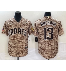 Men San Diego Padres 13 Manny Machado Camo Cool Base Stitched Jersey Men San Diego Padres 13 Manny Machado Camo Cool Base Stitched Jersey