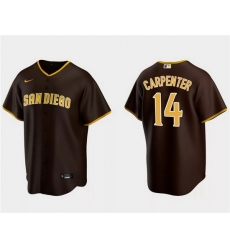 Men San Diego Padres 14 Matt Carpenter Brown Cool Base Stitched Jersey Men San Diego Padres 14 Matt Carpenter Brown Cool Base Stitched Jersey