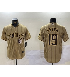 Men San Diego Padres 19 Tony Gwynn Tan Cool Base Stitched Baseball Jersey 3 Men San Diego Padres 19 Tony Gwynn Tan Cool Base Stitched Baseball Jersey 3