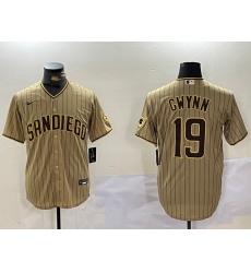 Men San Diego Padres 19 Tony Gwynn Tan Cool Base Stitched Baseball Jersey Men San Diego Padres 19 Tony Gwynn Tan Cool Base Stitched Baseball Jersey