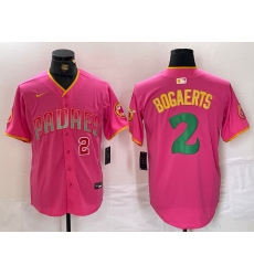 Men San Diego Padres 2 Xander Bogaerts Pink Cool Base Stitched Baseball Jersey 3 Men San Diego Padres 2 Xander Bogaerts Pink Cool Base Stitched Baseball Jersey 3