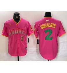 Men San Diego Padres 2 Xander Bogaerts Pink Cool Base Stitched Baseball Jersey 6 Men San Diego Padres 2 Xander Bogaerts Pink Cool Base Stitched Baseball Jersey 6