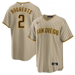 Men San Diego Padres 2 Xander Bogaerts Tan Cool Base Stitched Baseball Jersey