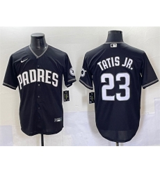 Men San Diego Padres 23 Fernando Tatis Jr  Black Stitched Baseball Jersey 5