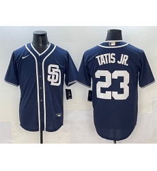 Men San Diego Padres 23 Fernando Tatis Jr  Navy Cool Base Stitched Baseball Jersey