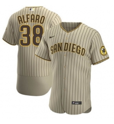 Men San Diego Padres 38 Jorge Alfaro Tan Flex Base Stitched Baseball Jersey Men San Diego Padres 38 Jorge Alfaro Tan Flex Base Stitched Baseball Jersey