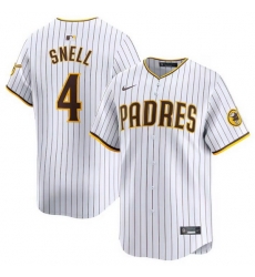 Men San Diego Padres 4 Blake Snell White 2024 Home Limited Stitched Baseball Jersey Men San Diego Padres 4 Blake Snell White 2024 Home Limited Stitched Baseball Jersey