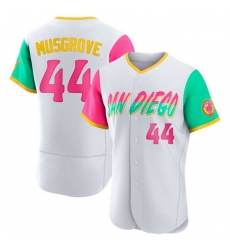 Men San Diego Padres 44 Joe Musgrove 2022 White City Connect Flex Base Stitched Baseball Jersey Men San Diego Padres 44 Joe Musgrove 2022 White City Connect Flex Base Stitched Baseball Jersey