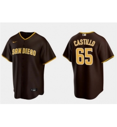 Men San Diego Padres 65 Jos E9 Castillo Brown Cool Base Stitched Jersey Men San Diego Padres 65 Jos E9 Castillo Brown Cool Base Stitched Jersey
