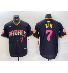 Men San Diego Padres 7 Ha Seong Kim Black Cool Base Stitched Baseball Jersey 3 Men San Diego Padres 7 Ha Seong Kim Black Cool Base Stitched Baseball Jersey 3