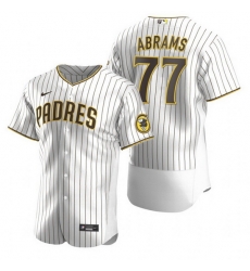 Men San Diego Padres 77 C J Abrams White Flex Base Stitched Baseball jersey Men San Diego Padres 77 C J Abrams White Flex Base Stitched Baseball jersey