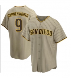 Men San Diego Padres 9 Jake Cronenworth Brown Cool Base Stitched Jerse Men San Diego Padres 9 Jake Cronenworth Brown Cool Base Stitched Jerse