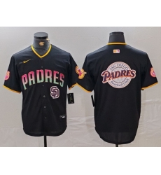 Men San Diego Padres Black Team Big Logo Cool Base Stitched Baseball JerseyS 2 Men San Diego Padres Black Team Big Logo Cool Base Stitched Baseball JerseyS 2