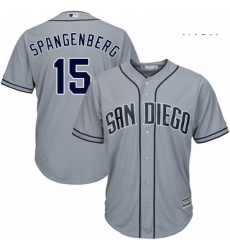 Mens Majestic San Diego Padres 15 Cory Spangenberg Replica Grey Road Cool Base MLB Jersey Mens Majestic San Diego Padres 15 Cory Spangenberg Replica Grey Road Cool Base MLB Jersey