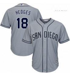 Mens Majestic San Diego Padres 18 Austin Hedges Replica Grey Road Cool Base MLB Jersey Mens Majestic San Diego Padres 18 Austin Hedges Replica Grey Road Cool Base MLB Jersey