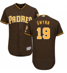 Mens Majestic San Diego Padres 19 Tony Gwynn Brown Alternate Flex Base Authentic Collection MLB Jersey Mens Majestic San Diego Padres 19 Tony Gwynn Brown Alternate Flex Base Authentic Collection MLB Jersey