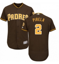 Mens Majestic San Diego Padres 2 Jose Pirela Brown Alternate Flex Base Authentic Collection MLB Jersey Mens Majestic San Diego Padres 2 Jose Pirela Brown Alternate Flex Base Authentic Collection MLB Jersey