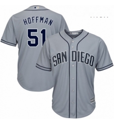 Mens Majestic San Diego Padres 51 Trevor Hoffman Replica Grey Road Cool Base MLB Jersey Mens Majestic San Diego Padres 51 Trevor Hoffman Replica Grey Road Cool Base MLB Jersey