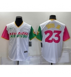 Men's San Diego Padres #23 Fernando Tatis Jr White 2022 City Connect Cool Base Stitched Jersey Men's San Diego Padres #23 Fernando Tatis Jr White 2022 City Connect Cool Base Stitched Jersey