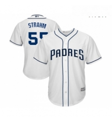 Mens San Diego Padres 55 Matt Strahm Replica White Home Cool Base Baseball Jersey Mens San Diego Padres 55 Matt Strahm Replica White Home Cool Base Baseball Jersey