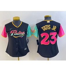Women San Diego Padres 23 Fernando Tatis Jr Black City Connect Stitched Baseball Jersey Women San Diego Padres 23 Fernando Tatis Jr Black City Connect Stitched Baseball Jersey