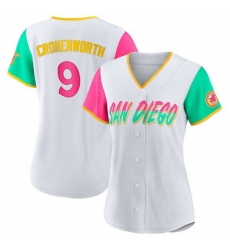 Women San Diego Padres 9 Jake Cronenworth 2022 White City Connect Cool Base Stitched Baseball Jersey Women San Diego Padres 9 Jake Cronenworth 2022 White City Connect Cool Base Stitched Baseball Jersey