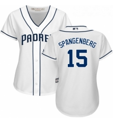 Womens Majestic San Diego Padres 15 Cory Spangenberg Authentic White Home Cool Base MLB Jersey Womens Majestic San Diego Padres 15 Cory Spangenberg Authentic White Home Cool Base MLB Jersey
