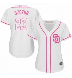 Womens Majestic San Diego Padres 23 Matt Szczur Replica White Fashion Cool Base MLB Jersey Womens Majestic San Diego Padres 23 Matt Szczur Replica White Fashion Cool Base MLB Jersey