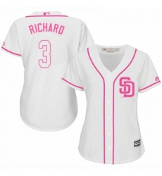 Womens Majestic San Diego Padres 3 Clayton Richard Replica White Fashion Cool Base MLB Jersey Womens Majestic San Diego Padres 3 Clayton Richard Replica White Fashion Cool Base MLB Jersey