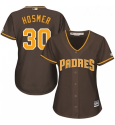 Womens Majestic San Diego Padres 30 Eric Hosmer Replica Brown Alternate Cool Base MLB Jersey Womens Majestic San Diego Padres 30 Eric Hosmer Replica Brown Alternate Cool Base MLB Jersey