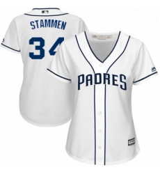 Womens Majestic San Diego Padres 34 Craig Stammen Replica White Home Cool Base MLB Jersey Womens Majestic San Diego Padres 34 Craig Stammen Replica White Home Cool Base MLB Jersey