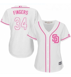 Womens Majestic San Diego Padres 34 Rollie Fingers Authentic White Fashion Cool Base MLB Jersey Womens Majestic San Diego Padres 34 Rollie Fingers Authentic White Fashion Cool Base MLB Jersey
