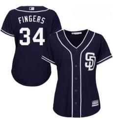 Womens Majestic San Diego Padres 34 Rollie Fingers Replica Navy Blue Alternate 1 Cool Base MLB Jersey Womens Majestic San Diego Padres 34 Rollie Fingers Replica Navy Blue Alternate 1 Cool Base MLB Jersey