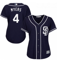 Womens Majestic San Diego Padres 4 Wil Myers Authentic Navy Blue Alternate 1 Cool Base MLB Jersey Womens Majestic San Diego Padres 4 Wil Myers Authentic Navy Blue Alternate 1 Cool Base MLB Jersey