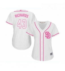 Womens San Diego Padres 43 Garrett Richards Replica White Fashion Cool Base Baseball Jersey Womens San Diego Padres 43 Garrett Richards Replica White Fashion Cool Base Baseball Jersey
