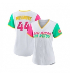 Women's San Diego Padres #44 Joe Musgrove White 2022 City Connect Cool Base Stitched Baseball Jersey