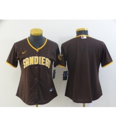 Women's San Diego Padres Blank Brown Baseball Jersey Women's San Diego Padres Blank Brown Baseball Jersey
