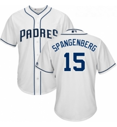 Youth Majestic San Diego Padres 15 Cory Spangenberg Authentic White Home Cool Base MLB Jersey Youth Majestic San Diego Padres 15 Cory Spangenberg Authentic White Home Cool Base MLB Jersey