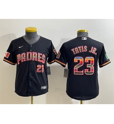 Youth San Diego Padres 23 Fernando Tatis Jr Black Mexico Cool Base Stitched Baseball Jersey Youth San Diego Padres 23 Fernando Tatis Jr Black Mexico Cool Base Stitched Baseball Jersey