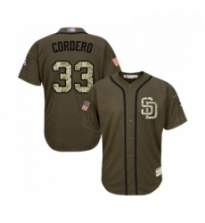 Youth San Diego Padres 33 Franchy Cordero Authentic Green Salute to Service Cool Base Baseball Jersey Youth San Diego Padres 33 Franchy Cordero Authentic Green Salute to Service Cool Base Baseball Jersey