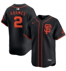 Men San Francisco Giants 2 Willy Adames Black 2024 Black AlternateLimited Stitched Baseball Jersey Men San Francisco Giants 2 Willy Adames Black 2024 Black AlternateLimited Stitched Baseball Jersey