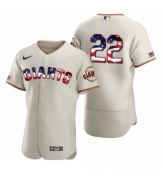 Men San Francisco Giants 22 Will Clark Men Nike Cream Fluttering USA Flag Limited Edition Flex Base MLB Jersey Men San Francisco Giants 22 Will Clark Men Nike Cream Fluttering USA Flag Limited Edition Flex Base MLB Jersey