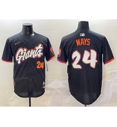 Men San Francisco Giants 24 Willie Mays Anthracite 2025 City Connect Limited Stitched Baseball Jersey