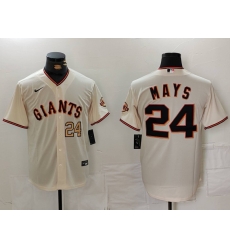 Men San Francisco Giants 24 Willie Mays Cream Stitched Baseball Jersey 616 Men San Francisco Giants 24 Willie Mays Cream Stitched Baseball Jersey 616