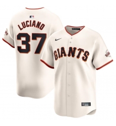 Men San Francisco Giants 37 Marco Luciano Cream Home Limited Stitched Baseball Jersey Men San Francisco Giants 37 Marco Luciano Cream Home Limited Stitched Baseball Jersey