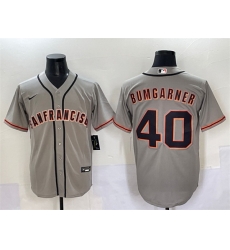 Men San Francisco Giants 40 Madison Bumgarner Grey Cool Base Stitched Baseball Jersey Men San Francisco Giants 40 Madison Bumgarner Grey Cool Base Stitched Baseball Jersey