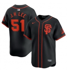 Men San Francisco Giants 51 Jung Hoo Lee Black 2024 Black AlternateLimited Stitched Baseball Jersey Men San Francisco Giants 51 Jung Hoo Lee Black 2024 Black AlternateLimited Stitched Baseball Jersey