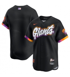 Men San Francisco Giants Blank Anthracite 2025 City Connect Limited Stitched Baseball Jersey